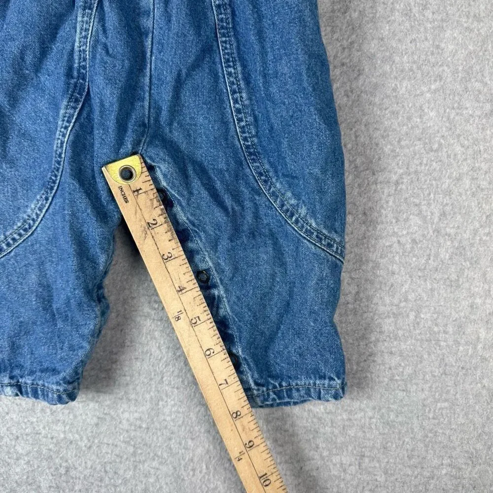 RARE Vintage Denim OshKosh BGosh Bubble Vestbak Overalls 1980s pink tag 3T Read